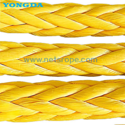 12 خيط مضاد للتواء UHMWPE خط رصيف رصيف باستخدام نسيج مجوف للرصيف / سحب / رصيف